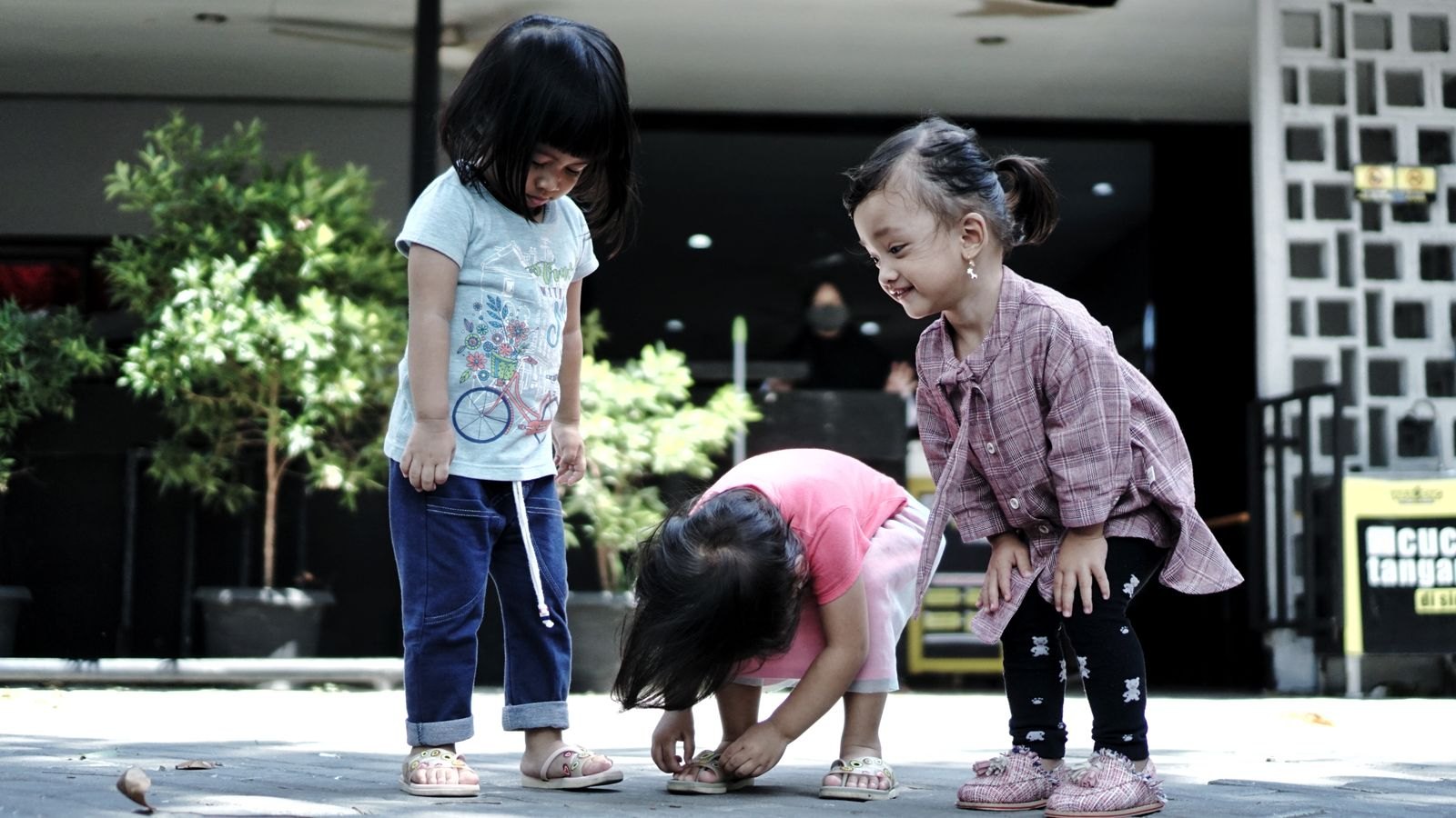 Children enjoying outdoor play together
